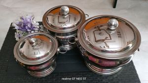 Dinner Stainless Steel Vessel Set of 3