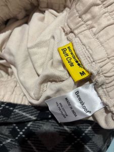 Cream High-Waist Casual Pants