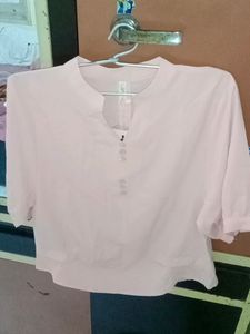 Peach Colour Long Sleeve Top With Tag