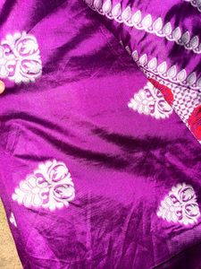 Vibrant Purple Silk Saree