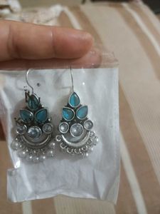 Turquoise &amp; Pearl Accent Earrings