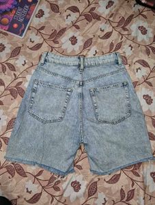 Distressed Denim Shorts