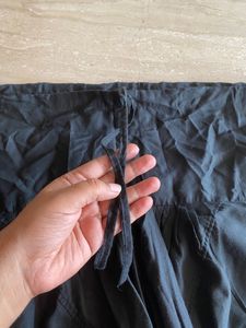 Stiched Kurta with black gathering pant &amp; shawl