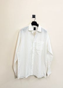 Men's Classic White Linen Shirt