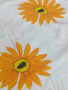 Xoxo White Kurta Pant with Floral Print