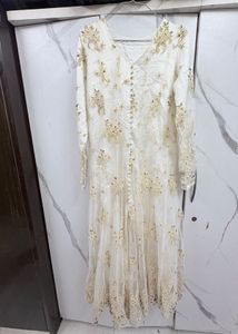 White Embroidered Gown