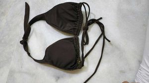 Brown String Bikini Top