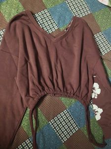 Brown Floral Print Joggers