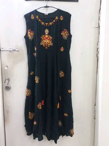 Black Colour Anarkali Kurti