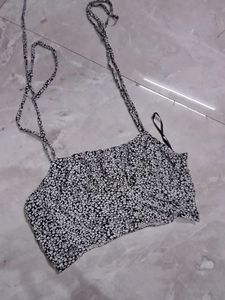 Cute Floral Print Crop Top