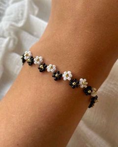 Handmade Beaded Flower Bracelet