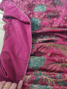 Embroidered georgette shiffon Saree n blouse 🇱🇻