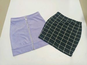 Shein &amp; PimkieTwo Mini Skirts - Lavender &amp; Black