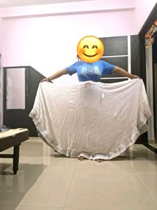 18 meter flair White Chaniya for navratri