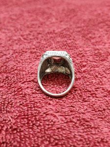 Silver Ring with Red Stone
