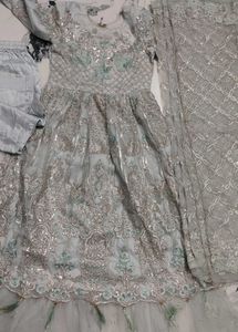 heavy embroidered gown