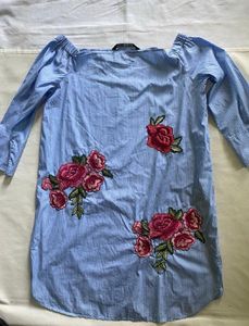 Zara Blue Floral Dress