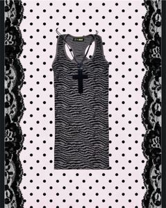 Grunge Striped tank top with embellishments