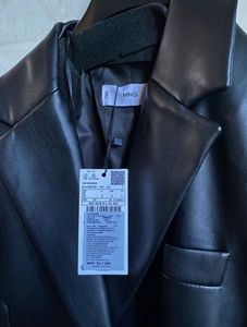 Mango oversize leather jacket