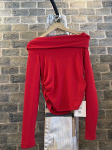 Chic Off-Shoulder Red Top