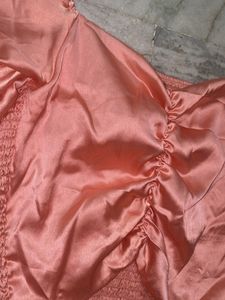 Satin Ruched Crop Top