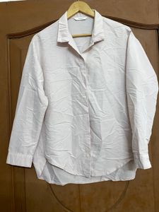 Pink Oversized Button-Down Shirt