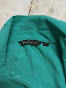 turquoise blue long flared skirt &amp; matching shirt