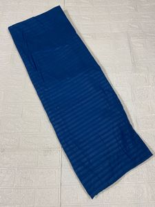 Blue Striped diwan bed mattress cover