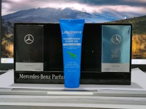 Mercedes Benz EDT Perfume (2 Pcs) & Letshave Gel (1pcs)
