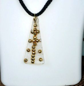 Pendent gold pearls/Resin/unique/latest