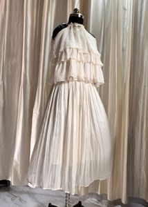 Korean ruffled halter top
