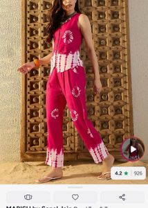 Vibrant Pink Tie-Dye co-ord Set