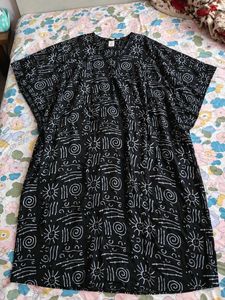 Black Sun &amp; Swirl Print Midi Dress