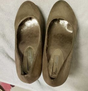 silver wedge heels