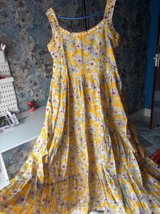 Floral Yellow Maxi Dress