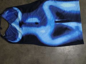 Abstract Print Tie-Up Top