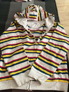 jam n honey Striped Zip-Up Hoodie-11-12 years