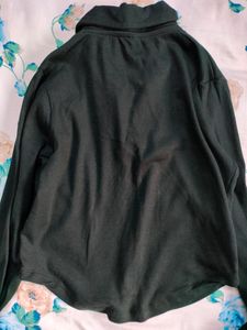 Black Collared Knit Top