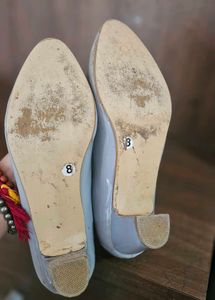 Light Blue Patent Heels