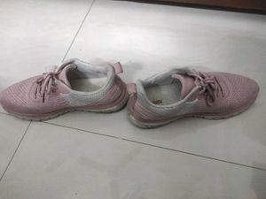 Pink walking shoes
