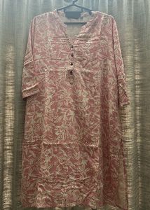 Rangmanch Pink Floral Print Kurta