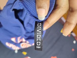 H&amp;M Navy Blue Corp T Shirt