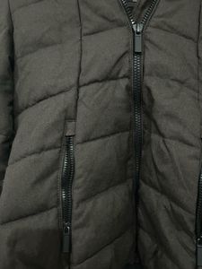 Stylish Padded Jacket with Fur Hood
