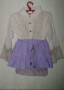 Cute Girls Top & Skirt Set