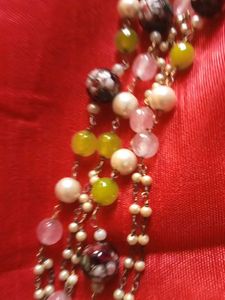 per set 99 Elegant Pearl &amp; Burgundy Necklac