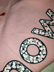 Pink 'NOW' Tie-Front T-Shirt no 108