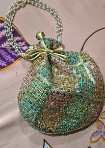 Potli Bag - Sequined & Beaded