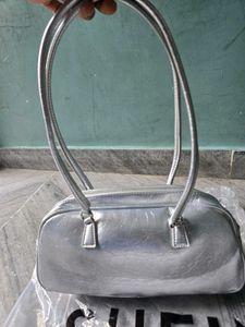 Shiny Silver Shoulder Bag