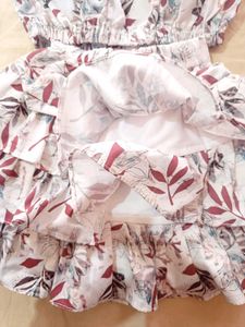Floral Ruffle Skirt &amp; Crop Top Set