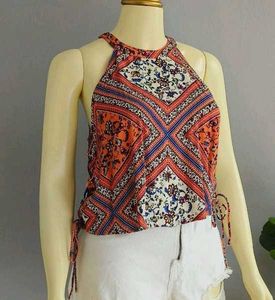 H&M Boho Print Halter Top